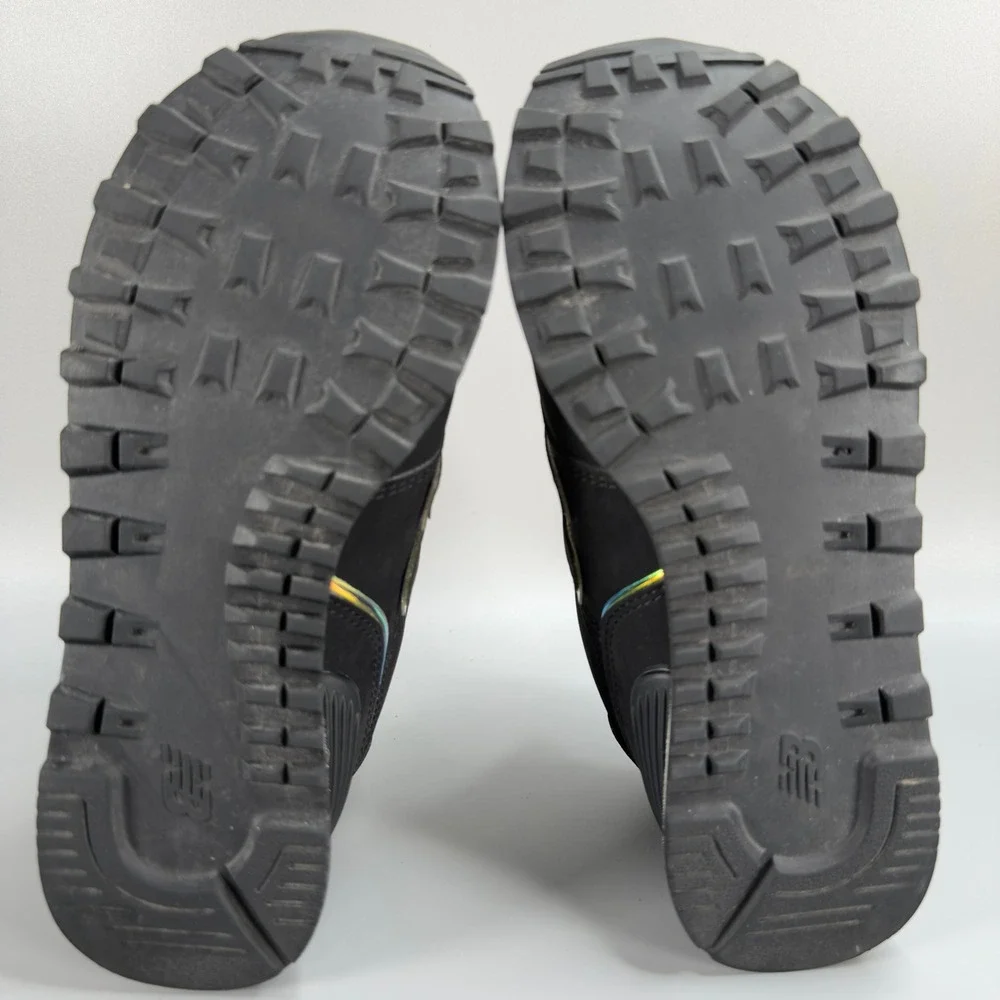 New Balance 574 Womens 6 B Casual Sneaker Black Iridescent Low Lace Up Dad Shoes